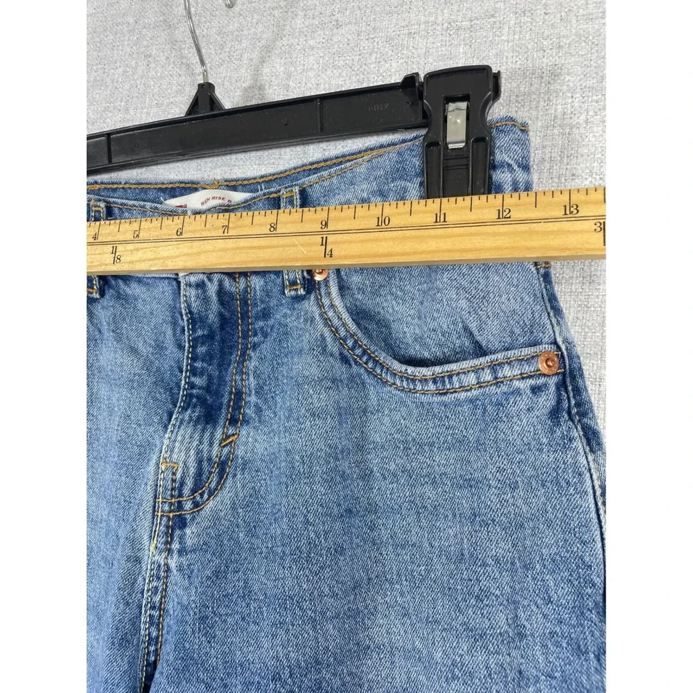 Levi‎ Strauss Girls  Color block High Rise Baggy Jeans Light Wash Size 12 Rodeo